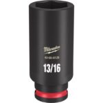Milwaukee SHOCKWAVE 13/16 in. X 3/8 in. drive SAE 6 Point Deep Impact Socket