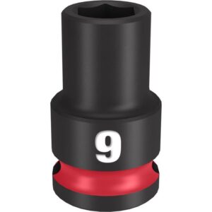 Milwaukee Shockwave 9 mm X 3/8 in. drive Metric 6 Point Standard Impact Socket