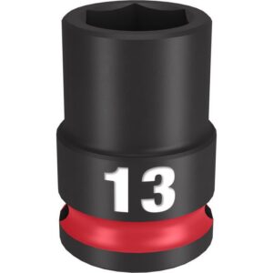 Milwaukee Shockwave 13 mm X 3/8 in. drive Metric 6 Point Standard Impact Socket