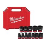 Milwaukee Shockwave 1/2 in. drive SAE 6 Point Standard Impact Rated Shallow Socket Set