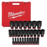 Milwaukee Shockwave 1/2 in. drive Metric 6 Point Impact Rated Deep Socket Set