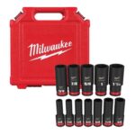 Milwaukee SHOCKWAVE 1/2 in. drive SAE 6 Point Impact Rated Deep Socket Set