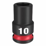 Milwaukee Shockwave 10 mm X 3/8 in. drive Metric/SAE 6 Point Standard Impact Socket
