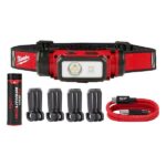 Milwaukee Redlithium 600 lm Black/Red LED Head Lamp