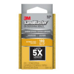 3M 4-1/2 in. L X 2-3/4 in. W X 1 in. 180 Grit Fine Flat Surface Dust Channeling Sanding Sponge
