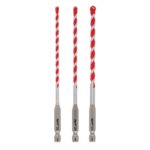 Milwaukee Shockwave 6 in. L Carbide Hammer Drill Bit Set Hex Shank