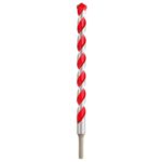 Milwaukee 3/4 in. X 12 in. L Carbide Hammer Drill Bit 3-Flat Shank