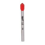 Milwaukee 1/4 in. X 2.25 in. L Carbide Tipped Glass/Tile Drill Bit Round Shank