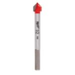 Milwaukee 1/2 in. X 3.75 in. L Carbide Tipped Glass/Tile Drill Bit 3-Flat Shank