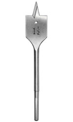Milwaukee 1-1/2 in. X 6 in. L Heat-Treated Steel Flat Boring Drill Bit Quick-Change Hex Shank