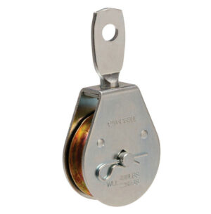 Campbell 3 in. D Zinc Plated Steel Swivel Eye Single Sheave Swivel Eye Pulley