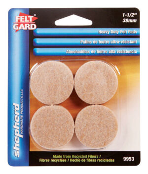 Shepherd Hardware Felt Self Adhesive Pad Tan Round