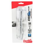 Pentel Energel Alloy Retractable Liquid Gel Pen, (0.7mm) Medium Line, Silver Barrel, Black Ink, 1 Pack (BL407BP)