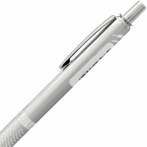 Pentel Energel Alloy Retractable Liquid Gel Pen, (0.7mm) Medium Line, Silver Barrel, Black Ink, 1 Pack (BL407BP) - Image 4