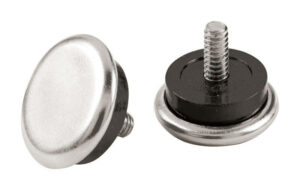 Shepherd Hardware Silver 7/8 in. Screw-On Metal Chair Glide 4 pk 9449