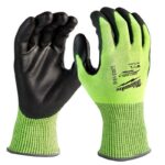Milwaukee Cut Level 4 Men's Polyurethane Dipped Gloves High-Vis Green Large