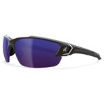 Edge Eyewear Khor G2 Anti-Fog Polarized Safety Glasses Blue Mirror Lens Black Frame