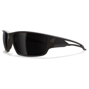 Edge Eyewear Kazbek Anti-Fog Polarized Safety Glasses Smoke Lens Black Frame