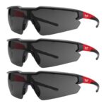 Milwaukee Anti-Fog Safety Glasses Tinted Lens Black/Red Frame