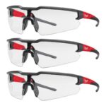 Milwaukee Safety Glasses Clear Lens Black/Red Frame