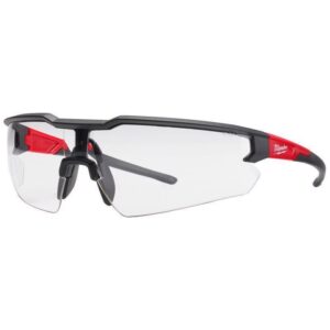 Milwaukee Anti-Fog Safety Glasses Clear Lens Black/Red Frame