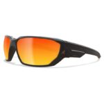 Edge Eyewear Dawson Anti-Fog Safety Glasses Red Mirror Lens Black Frame