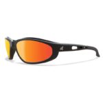 Edge Eyewear Dakura Safety Glasses Red Mirror Lens Black Frame