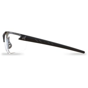 Edge Eyewear Zorge G2 Wraparound Safety Glasses Clear Lens Black Frame - Image 3