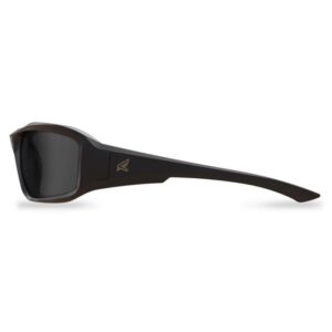 Edge Eyewear Brazeau Anti-Fog Wraparound Safety Glasses Smoke Lens Black Frame