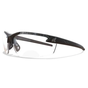 Edge Eyewear Zorge G2 Wraparound Safety Glasses Clear Lens Black Frame