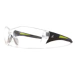 Edge Eyewear Delano G2 Wraparound Safety Glasses Clear Lens Black Frame