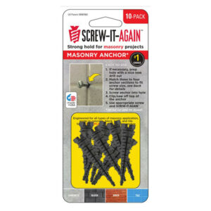 SCREW-IT-AGAIN 1/4 in. D X 2 in. L Polypropylene Hex Head Masonry Anchor