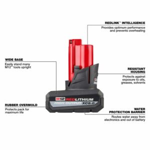 Milwaukee M12 RedLithium XC 5 Ah Lithium-Ion High Output Battery Pack - Image 3