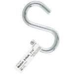 Hampton Medium Zinc-Plated Silver Steel 3.25 in. L S-Hook 240 lb (Case of 20)
