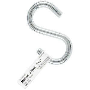 Hampton Medium Zinc-Plated Silver Steel 3.25 in. L S-Hook 240 lb (Case of 20)