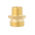 ORBIT 3/4 in. MHT x 1/2 in. MPT in. Brass Threaded Double Male Hose Adapter