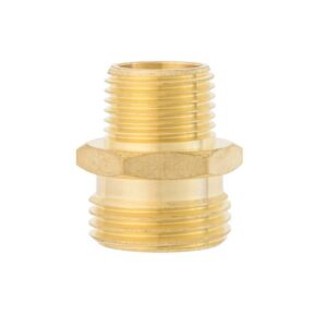 ORBIT 3/4 in. MHT x 1/2 in. MPT in. Brass Threaded Double Male Hose Adapter