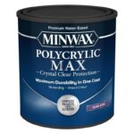 Minwax Polycrylic Max Satin Crystal Clear Water-Based Acrylic Wood Finish Lacquer 1 qt