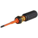 Klein Tools Phillips Bits: #2; Slotted Bits: 1/4" ; 2-in-1 Insulated Flip-Blade 8.2 in.