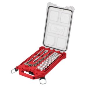 Milwaukee 3/8 in. drive SAE 6 Point Chrome Deep Well Socket Set