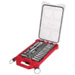 Milwaukee PACKOUT 3/8 in. drive Metric 6 Point Mechanics Socket and Ratchet Set