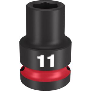Milwaukee Shockwave 11 mm X 1/2 in. drive Metric/SAE 6 Point Standard Impact Socket