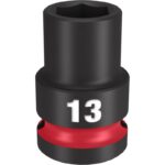 Milwaukee Shockwave 13 mm X 1/2 in. drive Metric/SAE 6 Point Standard Impact Socket