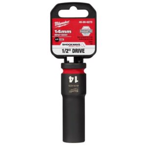 Milwaukee SHOCKWAVE 14 mm X 1/2 in. drive Metric 6 Point Deep Impact Socket - Image 2