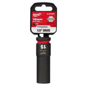 Milwaukee Shockwave 15 mm X 1/2 in. drive Metric 6 Point Deep Impact Socket - Image 2