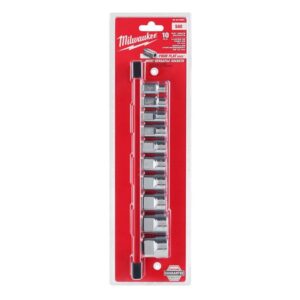 Milwaukee 3/8 in. drive SAE 6 Point Chrome Low Profile Socket Set
