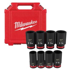 Milwaukee SHOCKWAVE 1-3/8 in. X 3/4 in. drive SAE 6 Point Impact Rated Deep Impact Socket Set