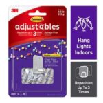 3M Command Adjustables Small Brushed Clear Plastic 6.75 in. L Clip 0.5 lb