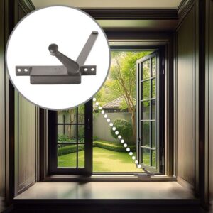 Steel Right Single-Arm Casement Operator w/Crank For Jalousie Bronze - Image 2