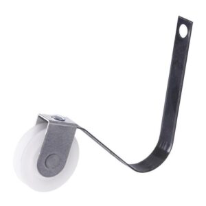 Black 1 in. D Plastic/Steel Roller Assembly 2 pc